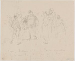 Deux Artistes Célèbres de Paris, 1858 door James Abbott McNeill Whistler