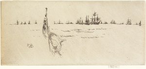Het Strijken van de Vlag, 1887 door James Abbott McNeill Whistler