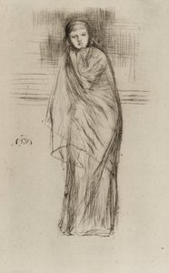 Geklede Model, 1870 door James Abbott McNeill Whistler