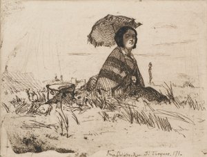 En Plein Soleil, 1858 door James Abbott McNeill Whistler