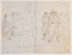 Entree op de Grote Promenade in Baden, 1858