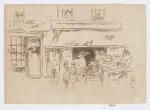 Exeterstraat, c.1886-88 door James Abbott McNeill Whistler
