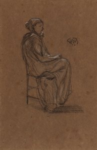 Vrouwelijk figuur, zittend, 1870-1873 door James Abbott McNeill Whistler