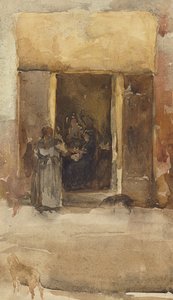Figuren in een deuropening