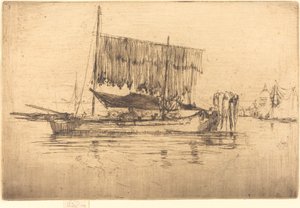 Vissersboot, 1880 door James Abbott McNeill Whistler