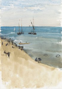 Groen en Zilver - De Heldere Zee, Dieppe door James Abbott McNeill Whistler