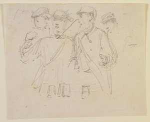 Groep van vier mannen, 1858