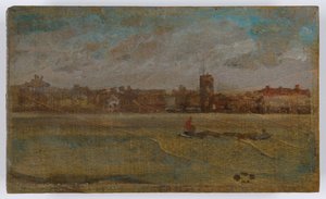 Harmonie in bruin en goud: Oude Chelsea Kerk, waarschijnlijk 1884