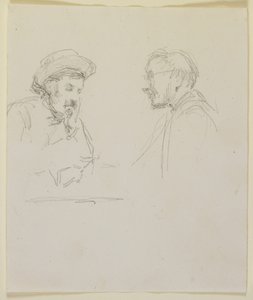 Hoofden van twee mannen, ca. 1855-59