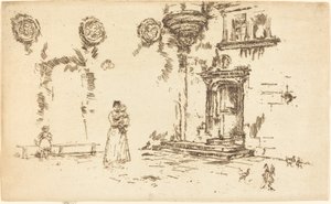 Hotel Lallement, Bourges, 1888 door James Abbott McNeill Whistler