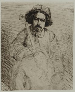 J. Becquet, Beeldhouwer door James Abbott McNeill Whistler