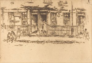 Justice Walk - Chelsea door James Abbott McNeill Whistler