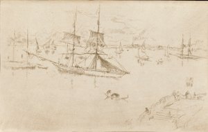 Lagune-Middag, 1879-1880 door James Abbott McNeill Whistler