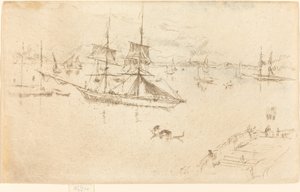 Lagune: Middag, 1879-1880 door James Abbott McNeill Whistler