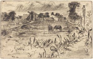 Landschap met het Paard door James Abbott McNeill Whistler