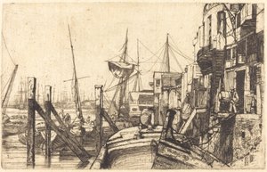 Limehouse, 1859 door James Abbott McNeill Whistler