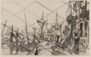Limehouse door James Abbott McNeill Whistler