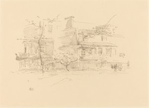 Lindsay Row, Chelsea, 1888 door James Abbott McNeill Whistler