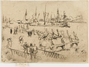 Klein Dordrecht, 1884 door James Abbott McNeill Whistler