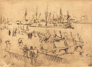Klein Dordrecht, 1884 door James Abbott McNeill Whistler
