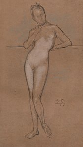 Kleine Naakt, ca. 1888 door James Abbott McNeill Whistler
