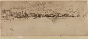 Lang Venetië door James Abbott McNeill Whistler