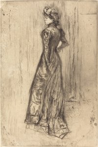 Maud, staand, ca. 1873 door James Abbott McNeill Whistler