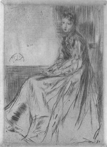 Maude, Zittend door James Abbott McNeill Whistler