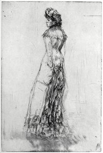 Maude, Staand, 1873 1904 door James Abbott McNeill Whistler