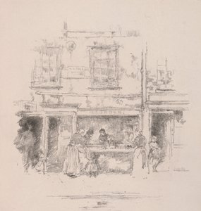 Maunders Viswinkel, Chelsea, 1890 door James Abbott McNeill Whistler
