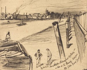 Millbank, 1861 door James Abbott McNeill Whistler