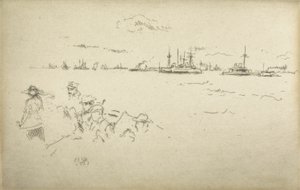 Monitors, uit een set van twaalf etsen getiteld The Naval Review, 1887