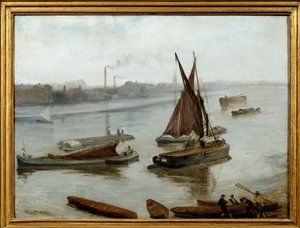 Nocturne: Blauw en Goud – Oude Battersea-brug door James Abbott McNeill Whistler