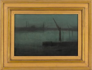 Nocturne: Blauw en Zilver--Battersea Reach, 1870-1875