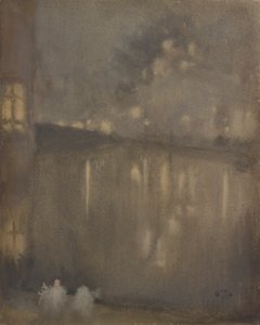 Nocturne: Grijs en Goud Kanaal, Holland, 1882 door James Abbott McNeill Whistler