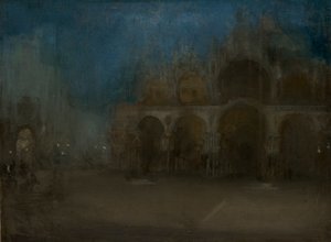 Nocturne, blauw en goud - Sint-Marcus, Venetië, 1879-1903 door James Abbott McNeill Whistler