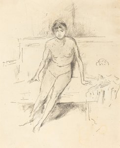 Naakt Model op een Empire Sofa, 1893 door James Abbott McNeill Whistler