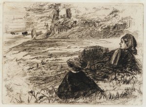 Kindermeisje en Kind, 1859 door James Abbott McNeill Whistler