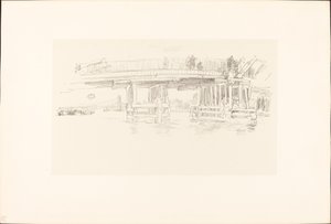 Oude Battersea-brug door James Abbott McNeill Whistler