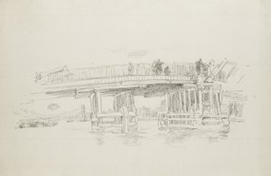 Oude Battersea Brug door James Abbott McNeill Whistler