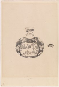 Ovormige gemberpot met klokvormige deksel, 1878 door James Abbott McNeill Whistler