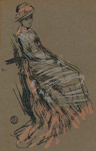 Portretstudie in pastel, c19e eeuw, 1903 door James Abbott McNeill Whistler