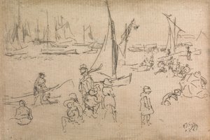 Portsmouth Kinderen, uit een set van twaalf etsen getiteld De Marine Review, 1887