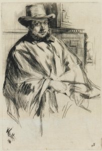 Portret van een man, 1860 door James Abbott McNeill Whistler