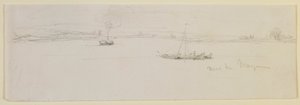Près de Mayence, 1858 door James Abbott McNeill Whistler