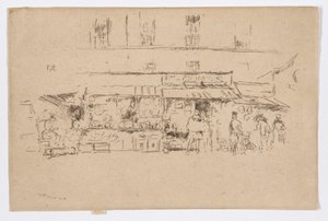 Quai de Montebello door James Abbott McNeill Whistler