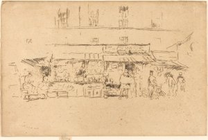 Quai de Montebello door James Abbott McNeill Whistler