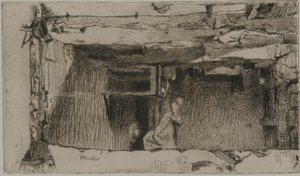 Voddenrapers, Quartier Mouffetard, Parijs, 1858 door James Abbott McNeill Whistler