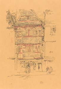 Rood Huis, Paimpol, 1893 door James Abbott McNeill Whistler