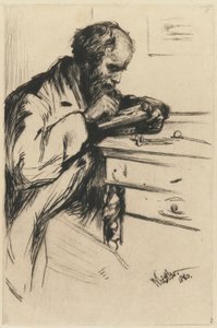 Riault de Houtsnijder, 1860 door James Abbott McNeill Whistler